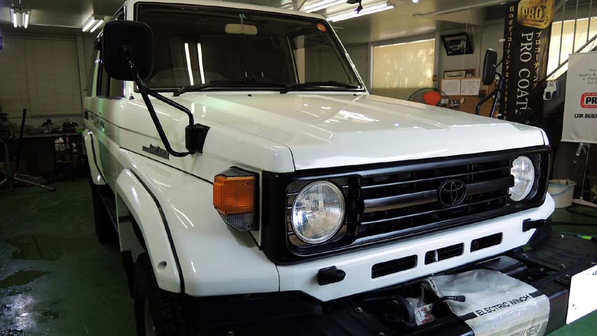 新品 トヨタ ランクル 70系 フロント ガラス メッキ モール