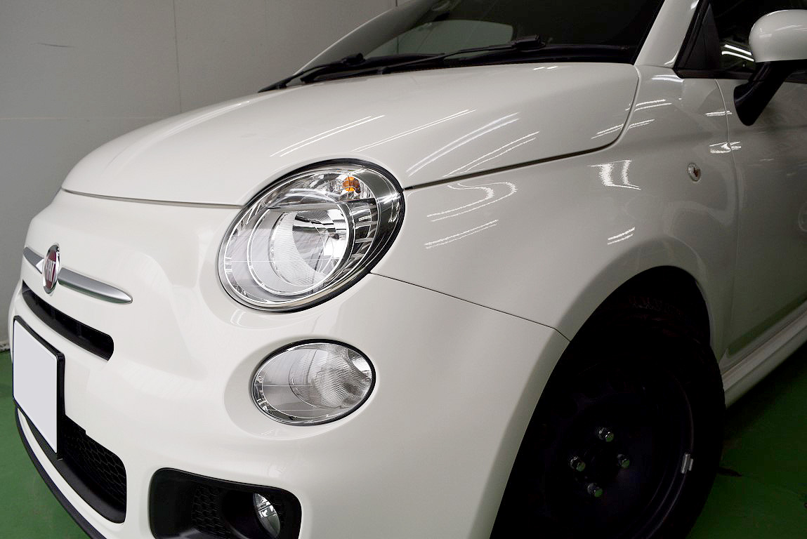 フィアット500 コーティングメンテナンス スタンダード 札幌 お車のガラスコーティング お車 のコーティング クリーニング 各種フィルム施工例 カービューティープロ札幌ドーム前