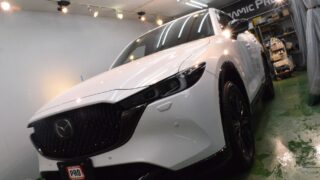 2024/7　マツダ・CX-5（ロジウムホワイトプレミアムメタリック）　PRO PCX-S8ガラスコーティング撥水タイプ札幌市白石区よりご利用ありがとうございました。