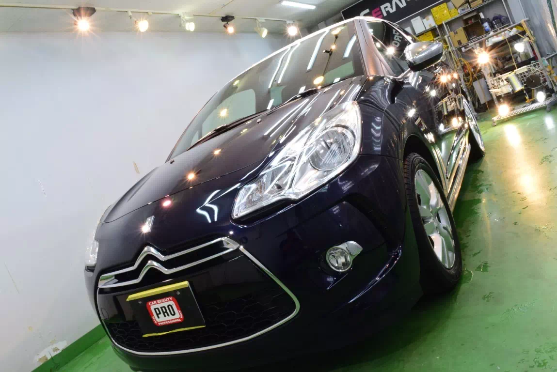 千歳市 ガラスコーティング 施工事例　シトロエンDS3