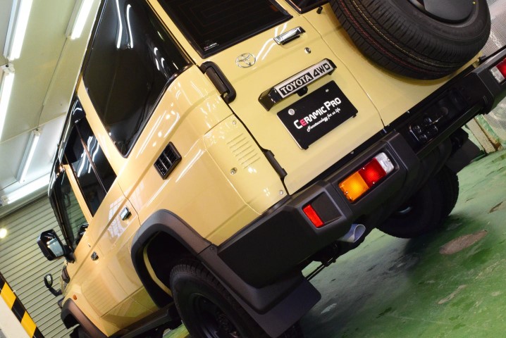 【札幌市豊平区より】トヨタ・ランドクルーザー70(復刻版)|新車直納 セラミックプロ9H(2レイヤー・疎水性)× ノックスドール防錆施工