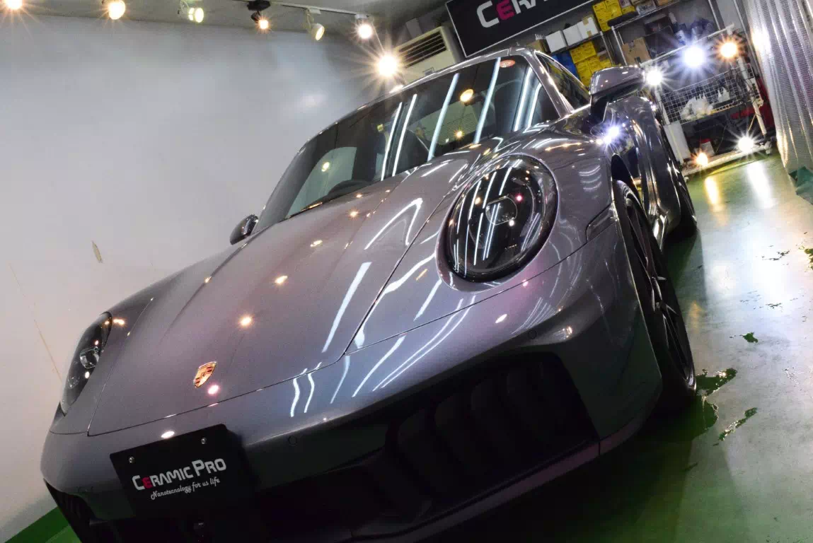 札幌でポルシェの研磨とセラミックコーティングを専門に施工するカービューティープロ札幌ドーム前