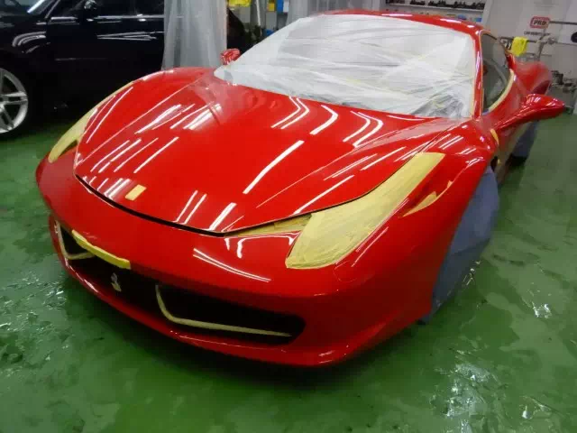 札幌市で施工したフェラーリ458のセラミックコーティング