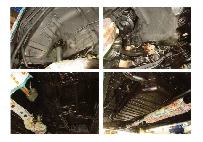 ヴェルファイア 下回り全体の防錆施工状況（札幌）