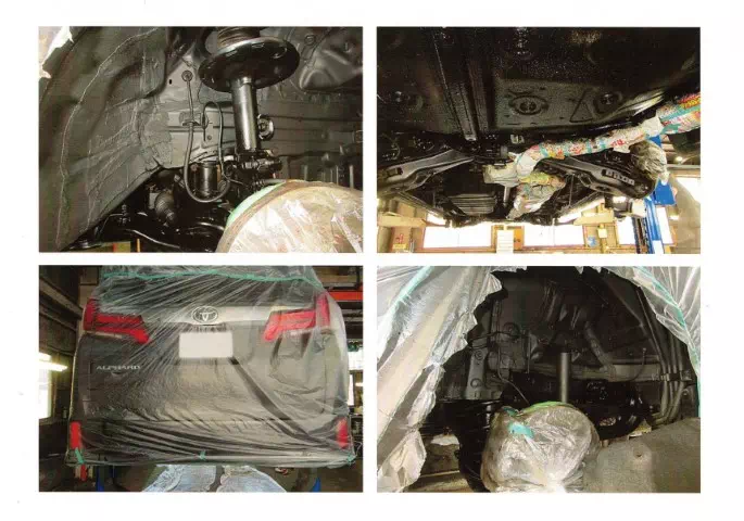 ヴェルファイア 下回り全体の防錆施工状況（札幌）